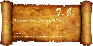 Treszler Január névjegykártya